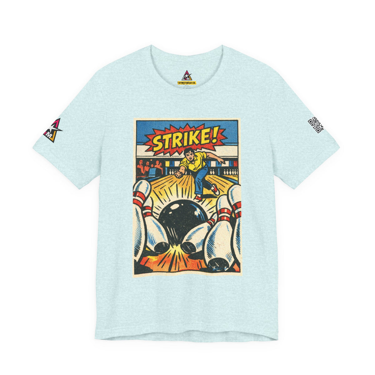 Strike Graphic T-Shirt | Bowling Streetwear Tee | Retro Bowling Shirt  STRIKE.
