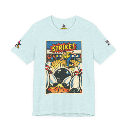 Strike Graphic T-Shirt | Bowling Streetwear Tee | Retro Bowling Shirt  STRIKE.