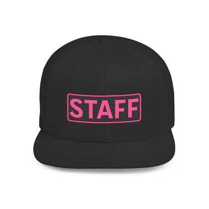 STAFF Embroidered Snapback Hat | Funny Event Crew Cap | Minimalist Streetwear Hat | Festival & Team Uniform Cap