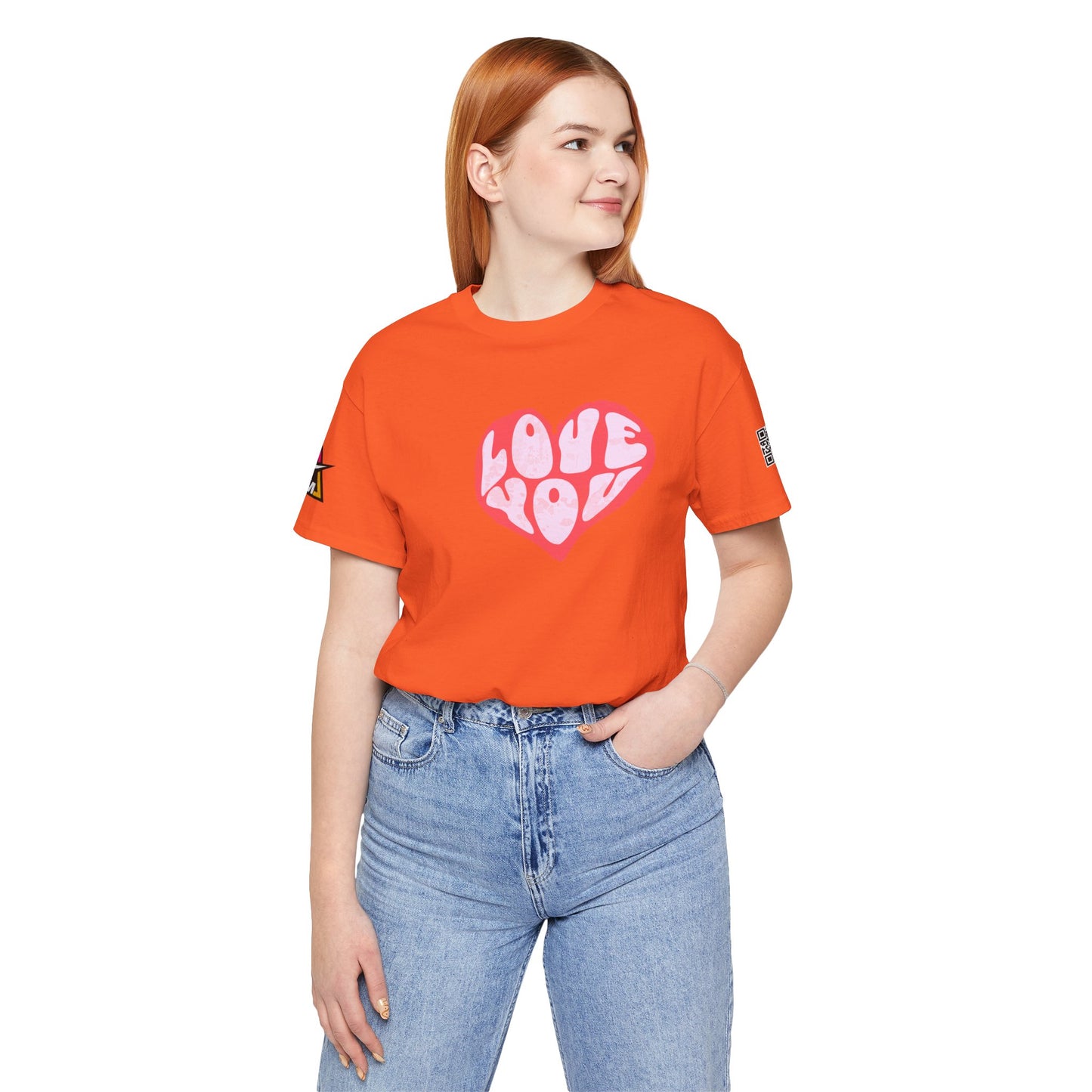 Love You Graphic T-Shirt | Heart Graphic Tee | Cute Retro Streetwear Shirt