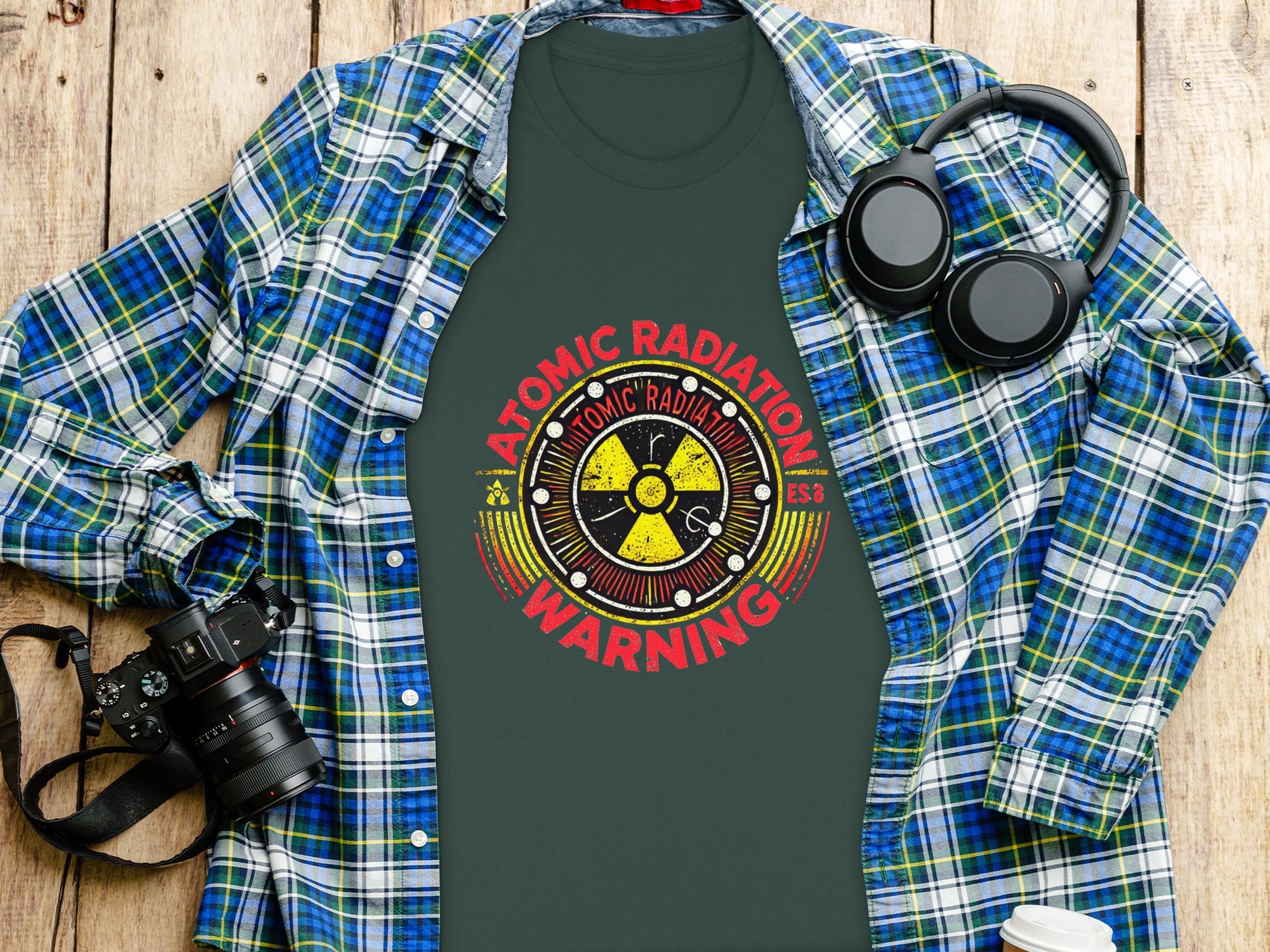 Atomic Radiation Warning Graphic Design Shirt product