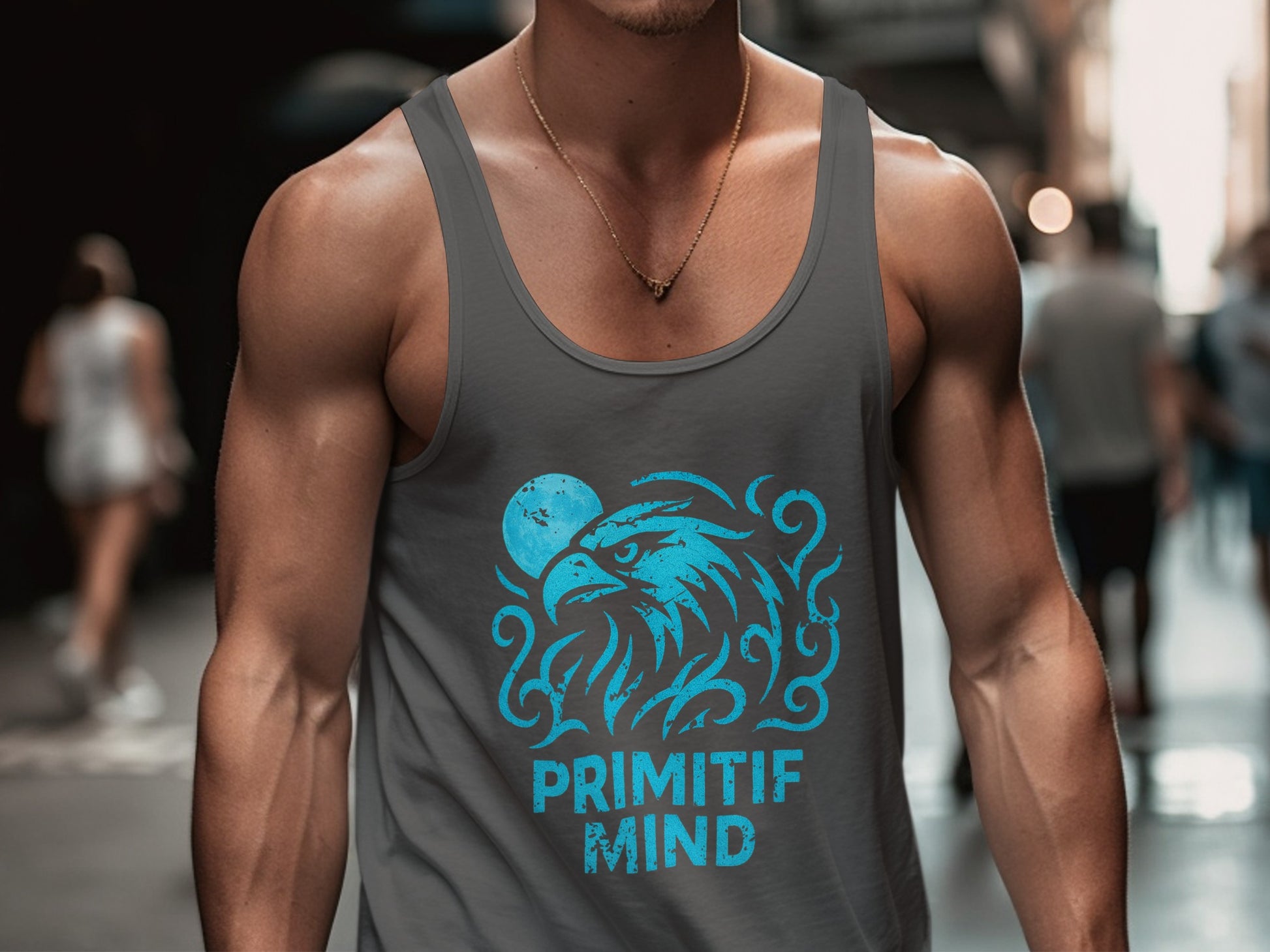 Primitif Mind Eagle Design Men's Tank Top product type
