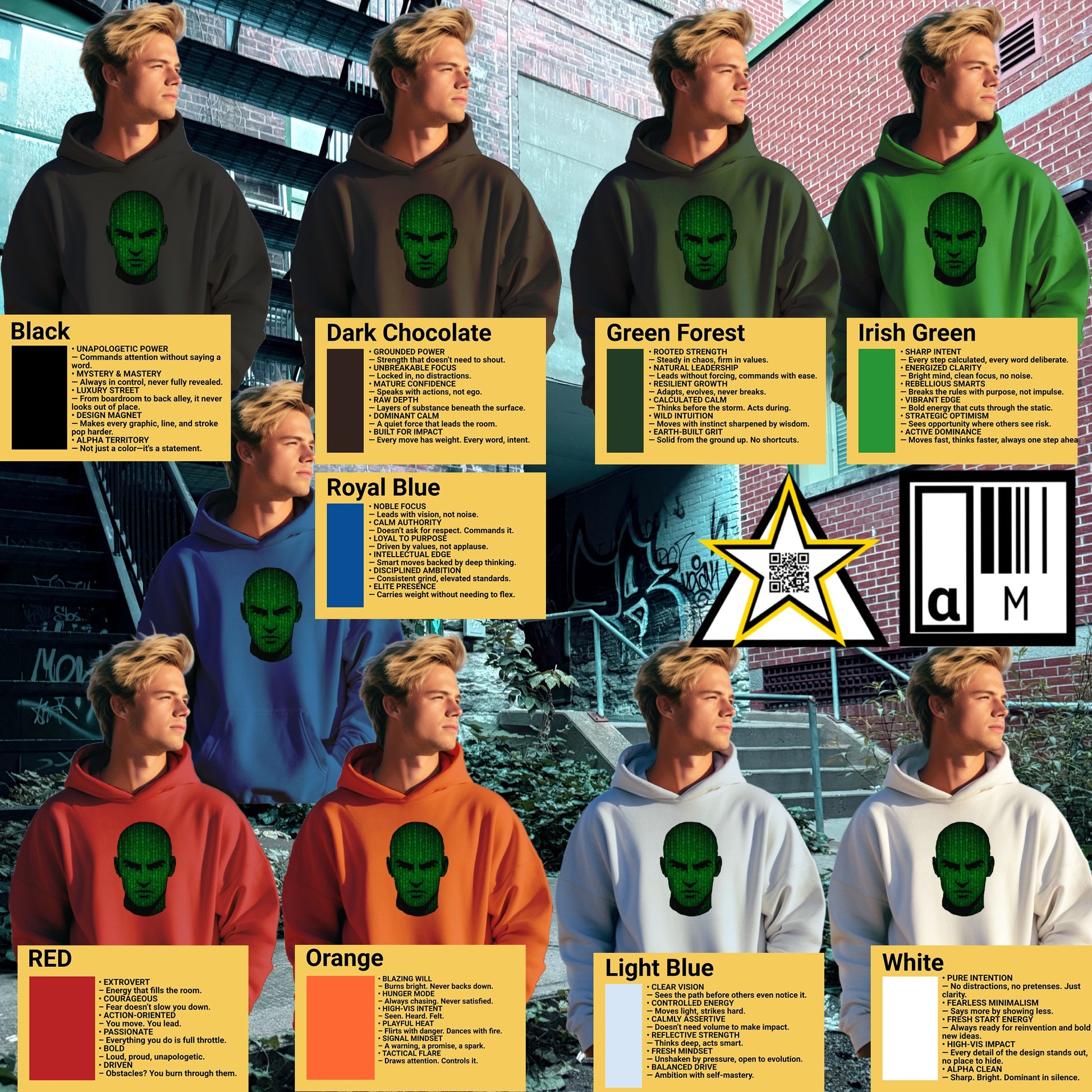 Unique Design Hoodie in Various Vibrant Colors