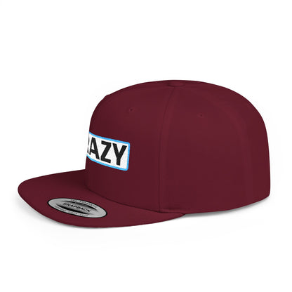 CRAZY Embroidered Snapback Hat | Funny Statement Cap | Bold Streetwear Flat Bill | Conversation Starter Gift
