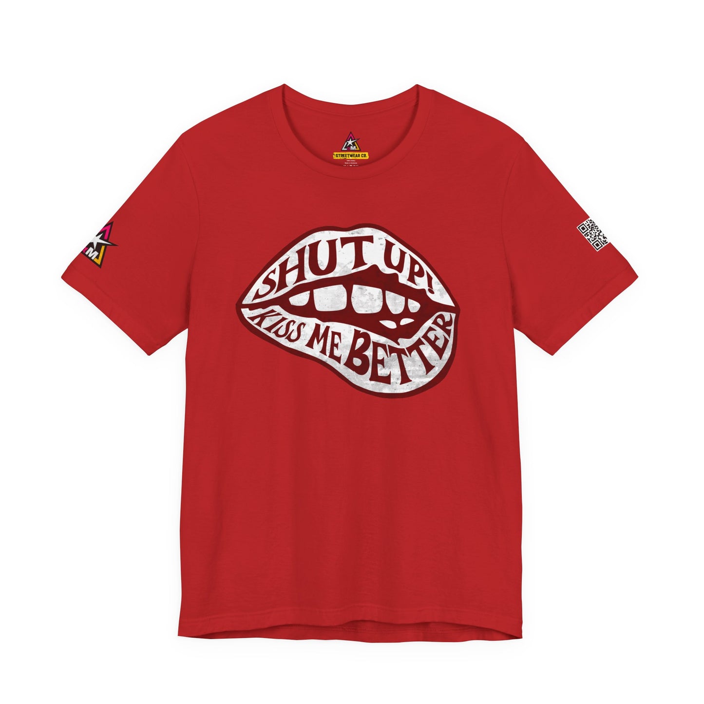 SHUT UP KISS ME BETTER Graphic T-Shirt | Flirty Lips Tee | Bold Romantic Streetwear Shirt | Unisex Graphic Tee
