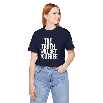 The Truth Will Set You Free Graphic T-Shirt | John 8:32 Bible Verse Tee | Christian Streetwear