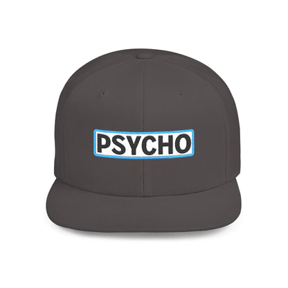PSYCHO Embroidered Snapback Hat | Funny Statement Cap | Bold Streetwear Flat Bill | Conversation Starter Gift