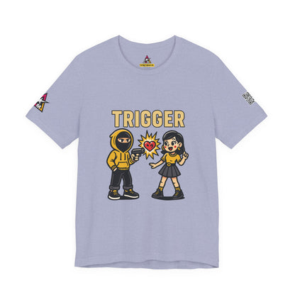 Trigger Graphic T-Shirt | Funny Dating Tee | Toxic Love Streetwear  TRIGGER