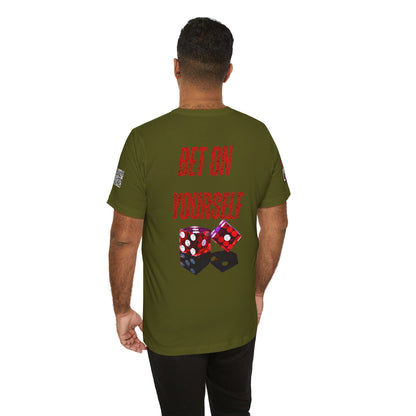 BET ON YOURSELF Graphic T-Shirt | Motivational Streetwear Tee | Dice Graphic Shirt