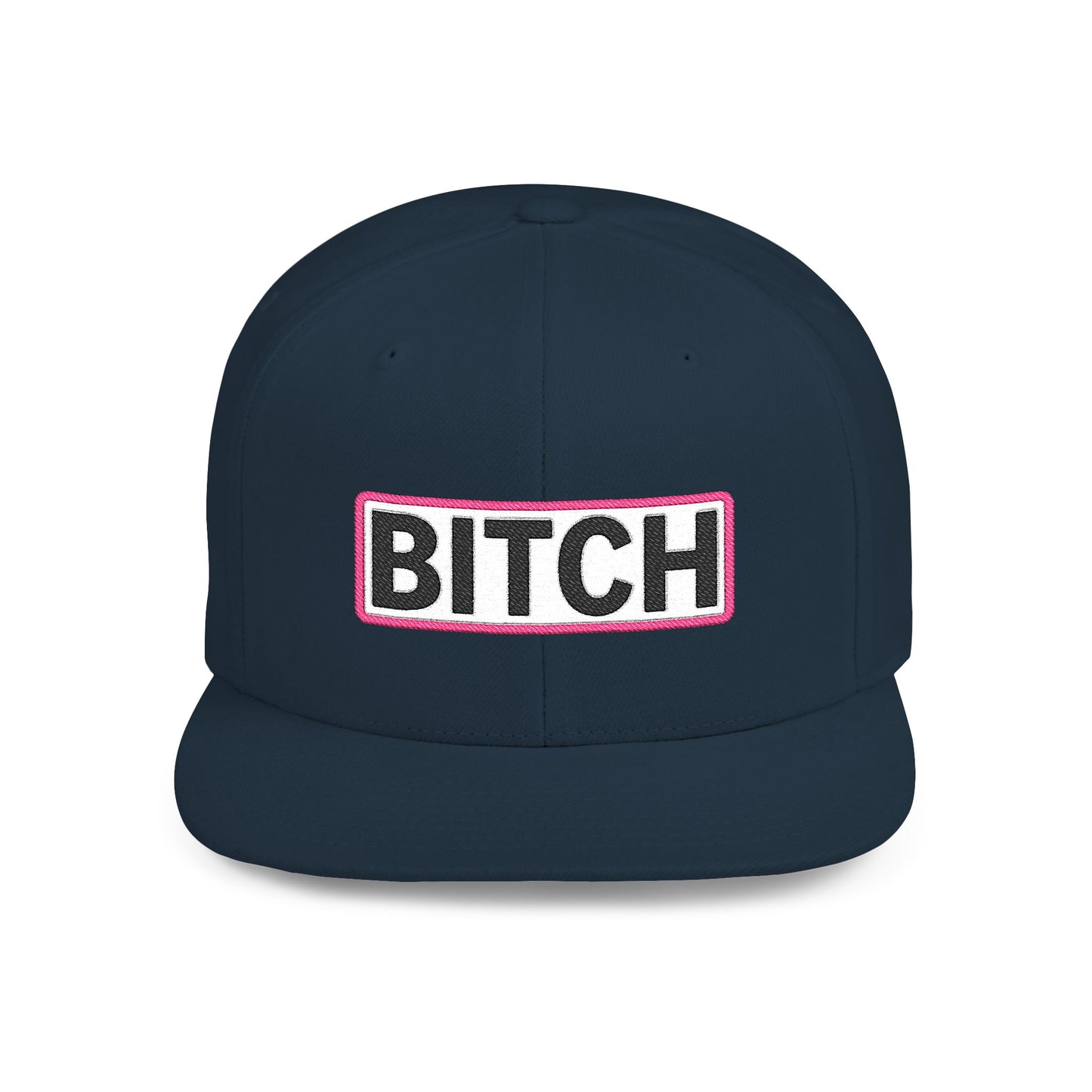 BITCH Embroidered Snapback Hat | Funny Statement Cap | Bold Streetwear Flat Bill | Conversation Starter Gift