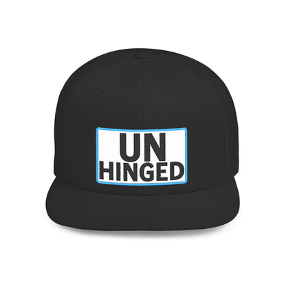 UNHINGED Embroidered Snapback Hat | Funny Statement Cap | Bold Streetwear Flat Bill | Dark Humor Gift