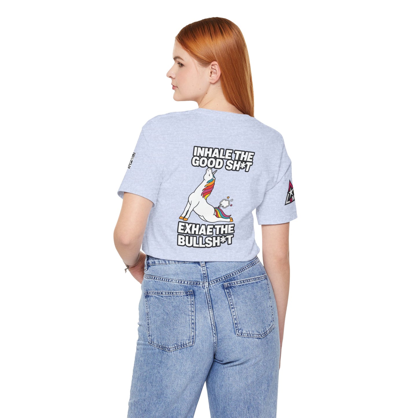 Inhale the Good Shit, Exhale the Bullshit – Funny Unicorn Graphic Tee