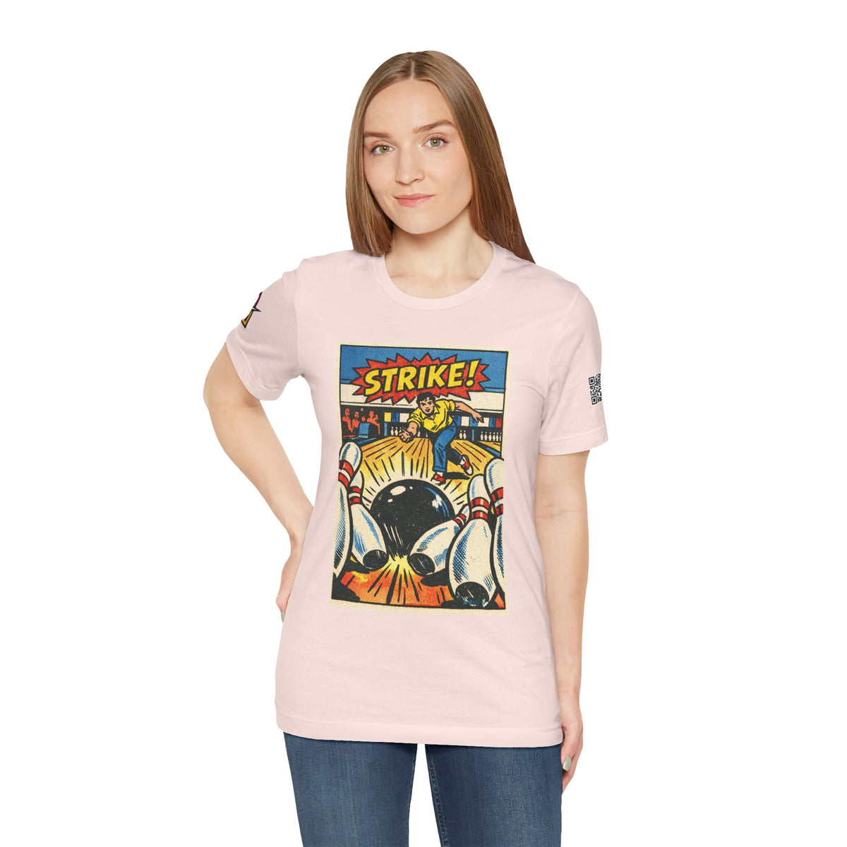 Strike Graphic T-Shirt | Bowling Streetwear Tee | Retro Bowling Shirt  STRIKE.