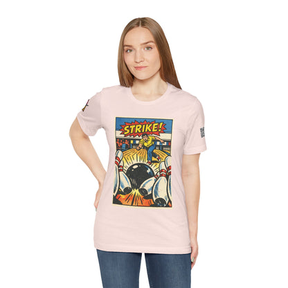 Strike Graphic T-Shirt | Bowling Streetwear Tee | Retro Bowling Shirt  STRIKE.
