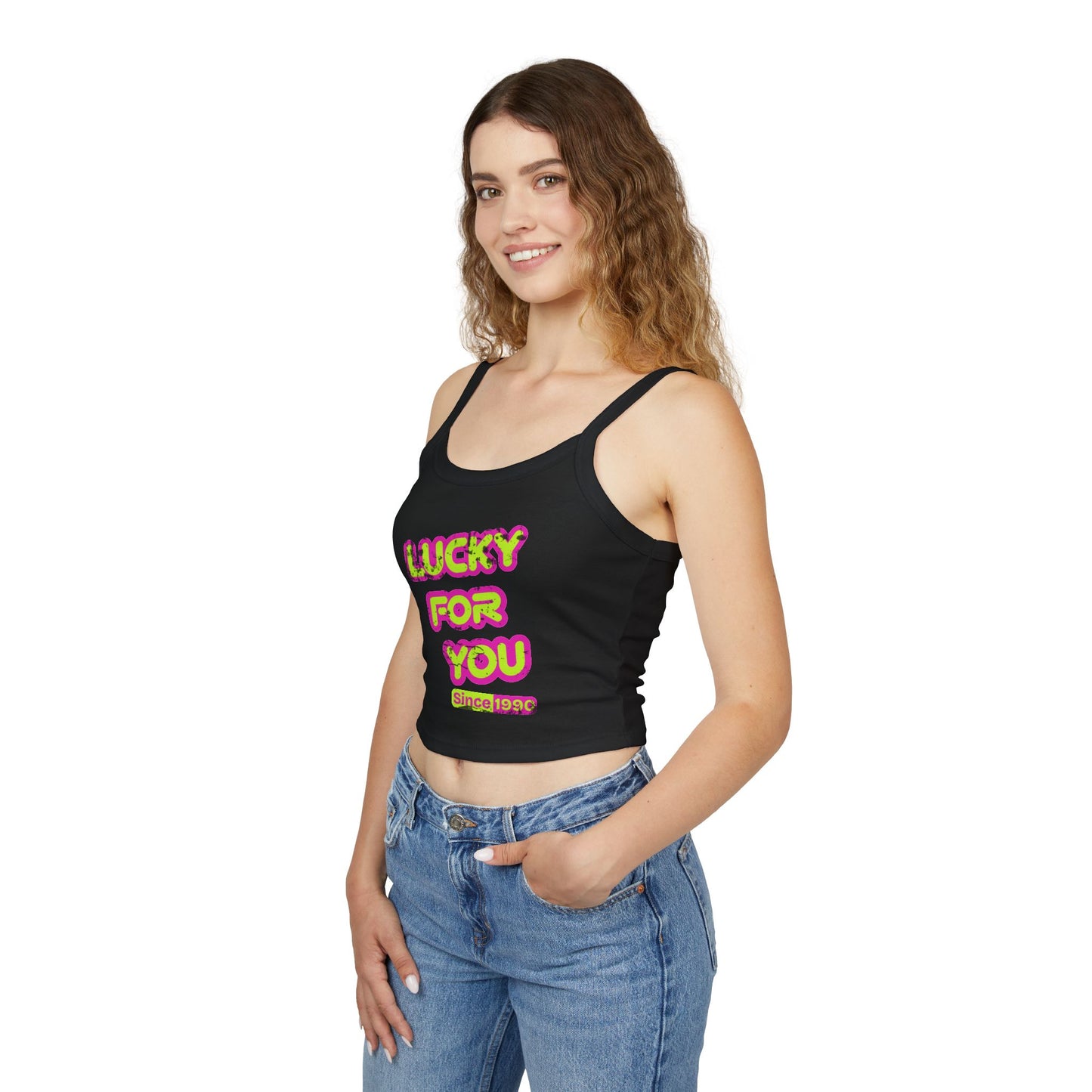 LUCKY FOR YOU SINCE 1990 | Vintage Spaghetti tank | Retro Streetwear