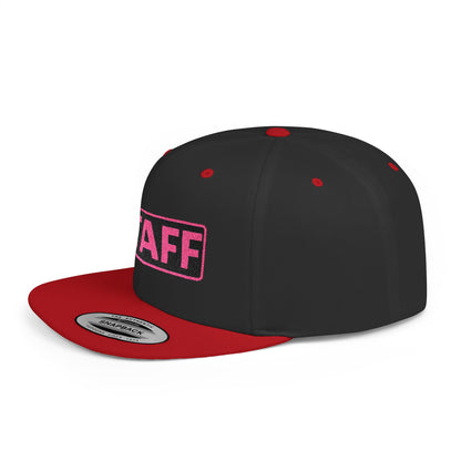 STAFF Embroidered Snapback Hat | Funny Event Crew Cap | Minimalist Streetwear Hat | Festival & Team Uniform Cap