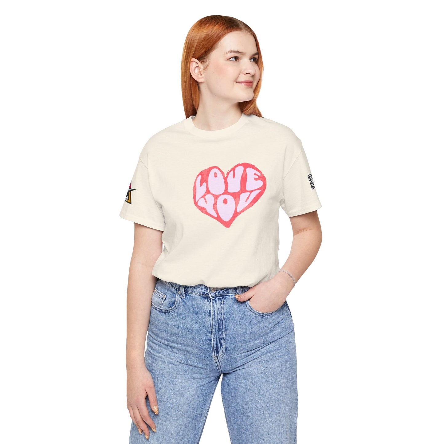 Love You Graphic T-Shirt | Heart Graphic Tee | Cute Retro Streetwear Shirt