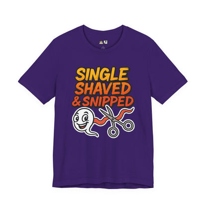 Single, Shaved & Snipped – Unisex Streetwear Graphic Tee