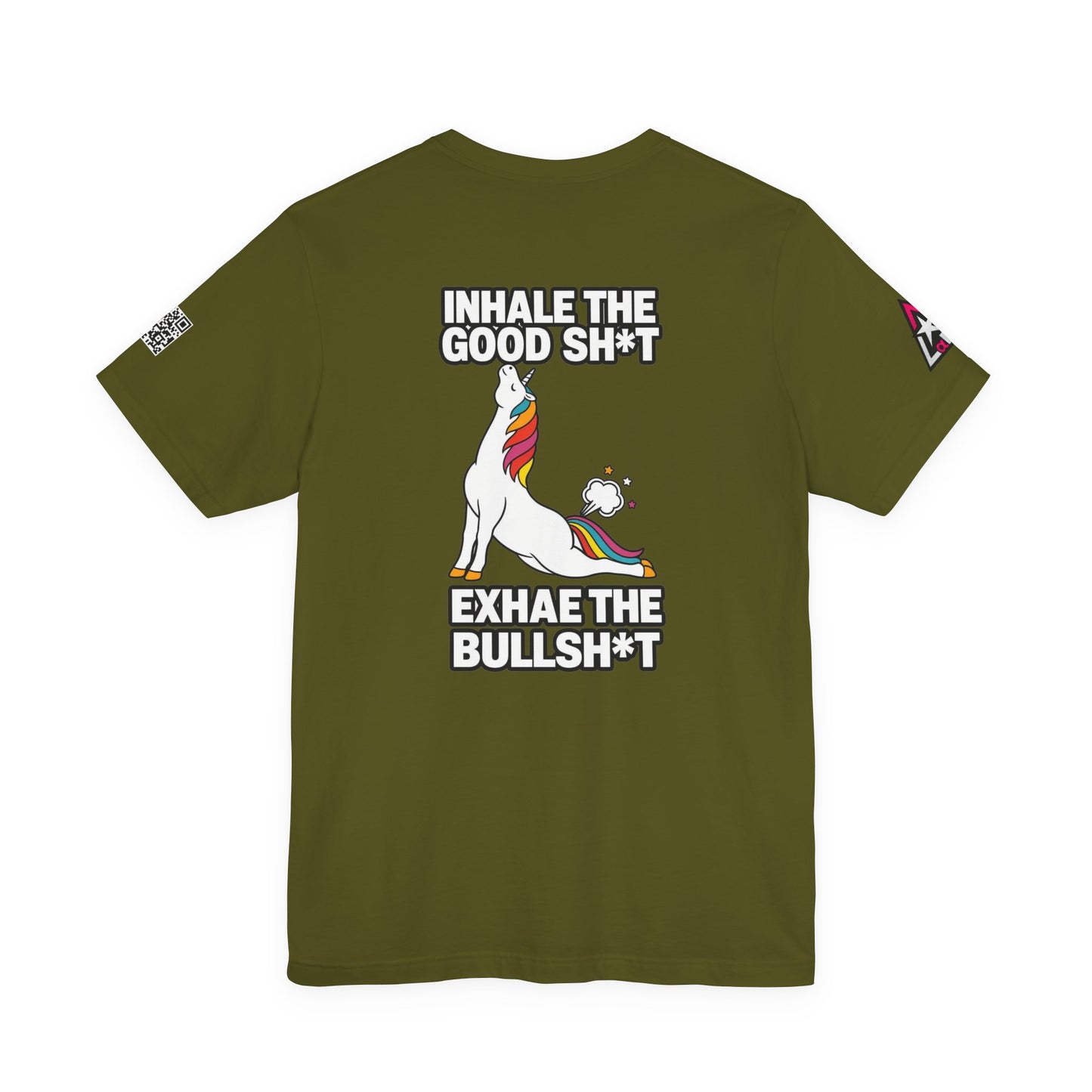 Inhale the Good Shit, Exhale the Bullshit – Funny Unicorn Graphic Tee