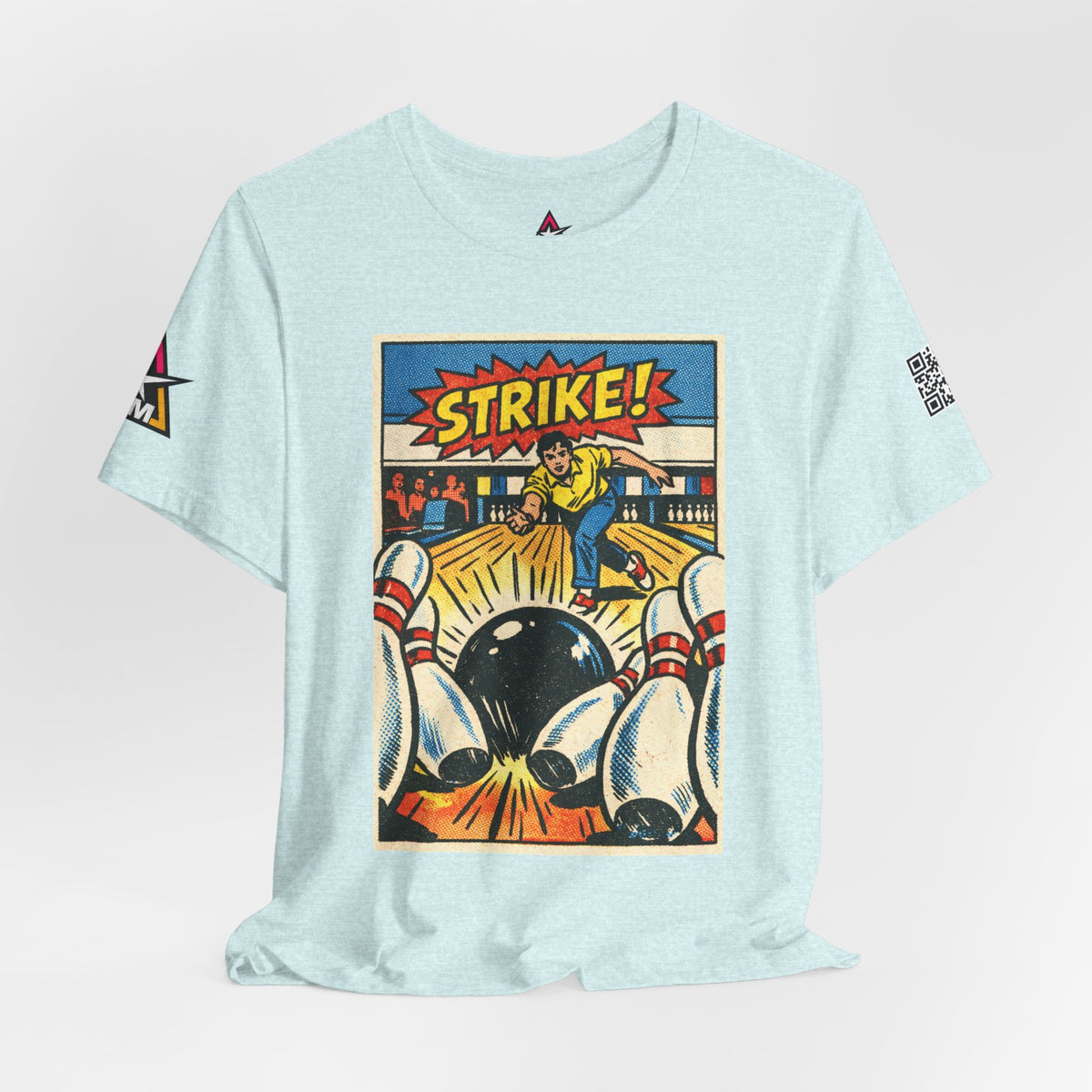 Strike Graphic T-Shirt | Bowling Streetwear Tee | Retro Bowling Shirt  STRIKE.