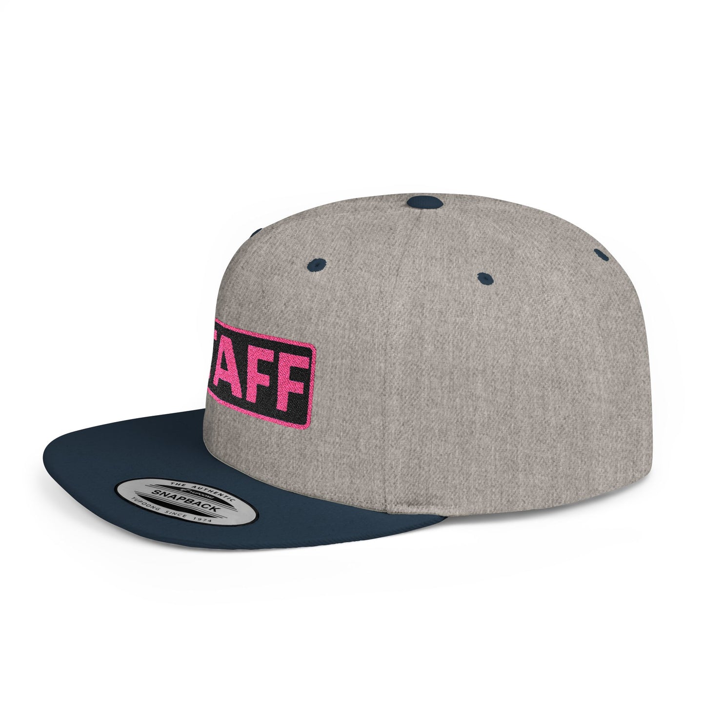 STAFF Embroidered Snapback Hat | Funny Event Crew Cap | Minimalist Streetwear Hat | Festival & Team Uniform Cap
