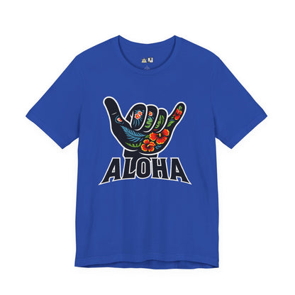Aloha Shaka Floral Vibe – Unisex Streetwear Graphic Tee