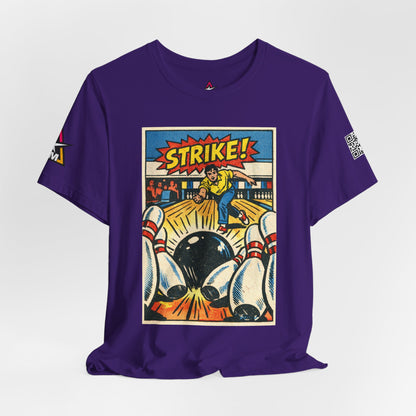 Strike Graphic T-Shirt | Bowling Streetwear Tee | Retro Bowling Shirt  STRIKE.