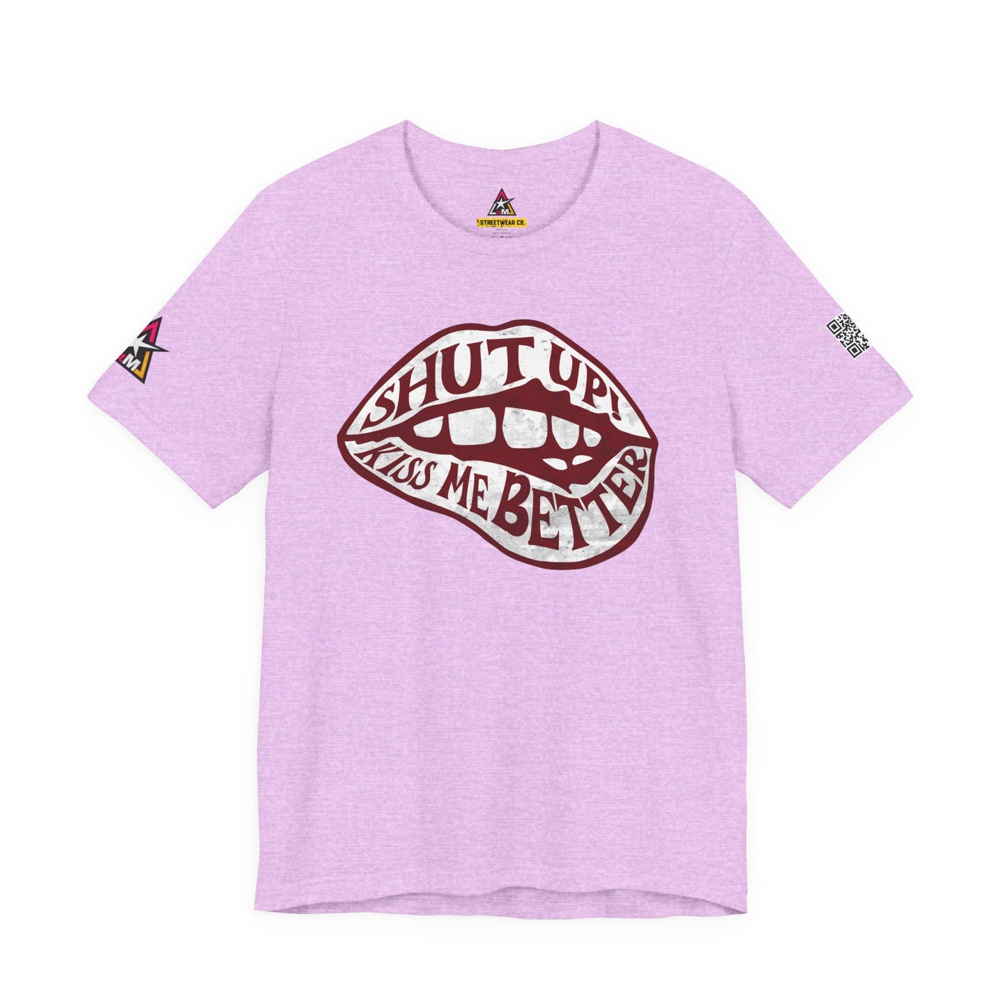 SHUT UP KISS ME BETTER Graphic T-Shirt | Flirty Lips Tee | Bold Romantic Streetwear Shirt | Unisex Graphic Tee