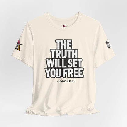 The Truth Will Set You Free Graphic T-Shirt | John 8:32 Bible Verse Tee | Christian Streetwear