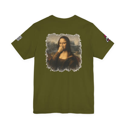 Something Smells Like Bullshit Graphic T-Shirt | Mona Lisa Parody Tee