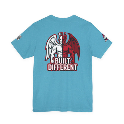 BUILT DIFFERENT Angel & Devil Graphic T-Shirt | Duality Streetwear Tee | Bold Unisex Statement Shirt