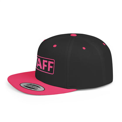 STAFF Embroidered Snapback Hat | Funny Event Crew Cap | Minimalist Streetwear Hat | Festival & Team Uniform Cap