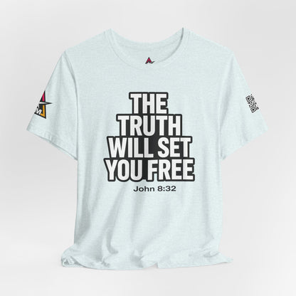 The Truth Will Set You Free Graphic T-Shirt | John 8:32 Bible Verse Tee | Christian Streetwear