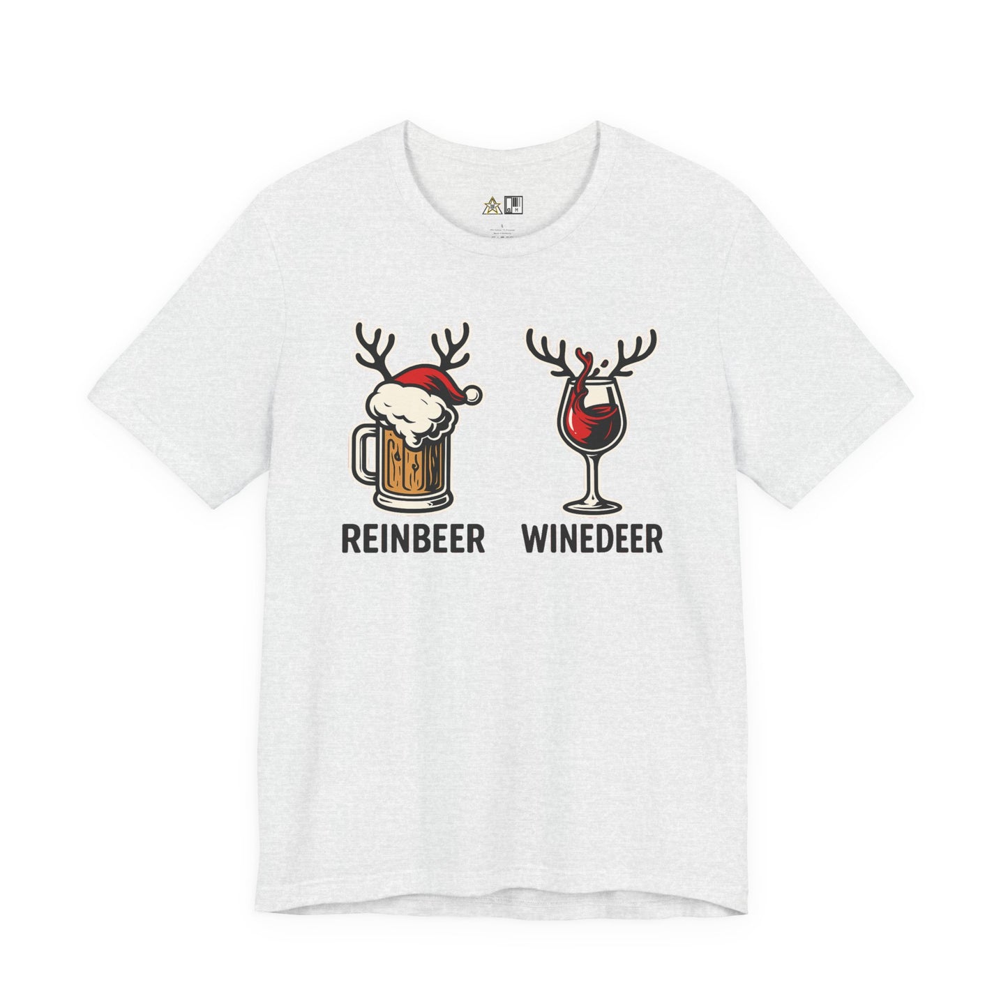 Reinbeer vs Winedeer – Unisex Bold Holiday Graphic Tee