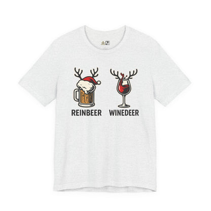 Reinbeer vs Winedeer – Unisex Bold Holiday Graphic Tee