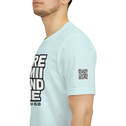 Here Am I, Send Me Graphic T-Shirt | Isaiah 6:8 Christian Tee | Faith Statement Shirt