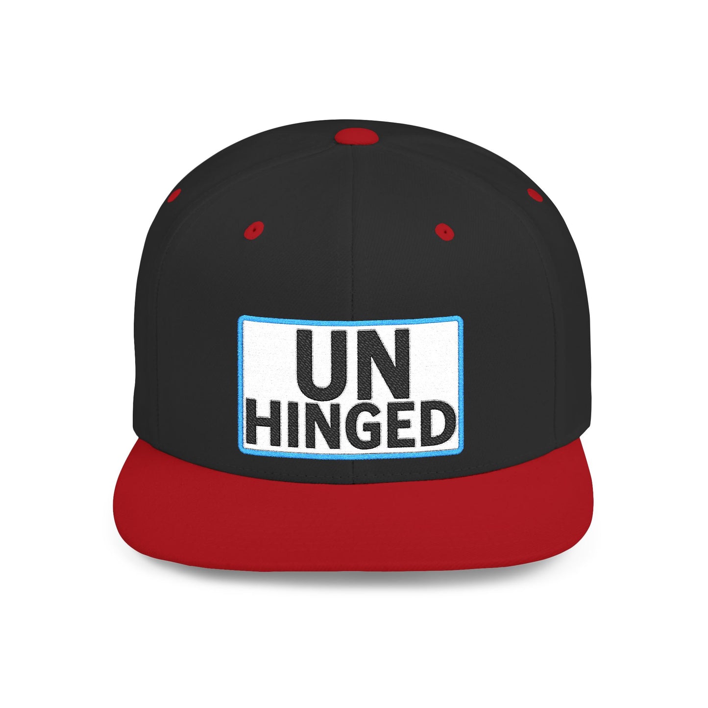 UNHINGED Embroidered Snapback Hat | Funny Statement Cap | Bold Streetwear Flat Bill | Dark Humor Gift