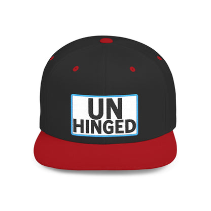 UNHINGED Embroidered Snapback Hat | Funny Statement Cap | Bold Streetwear Flat Bill | Dark Humor Gift