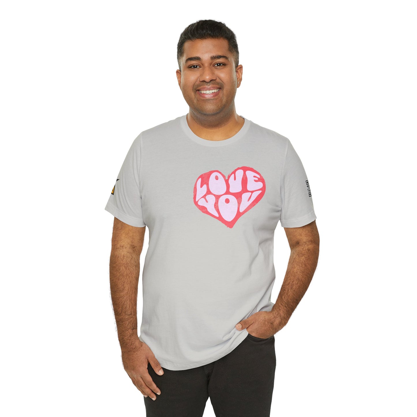 Love You Graphic T-Shirt | Heart Graphic Tee | Cute Retro Streetwear Shirt
