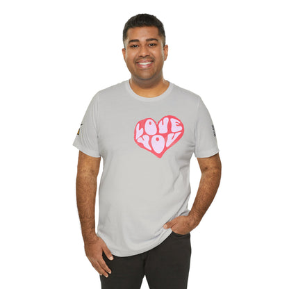 Love You Graphic T-Shirt | Heart Graphic Tee | Cute Retro Streetwear Shirt