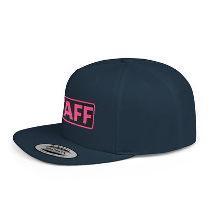 STAFF Embroidered Snapback Hat | Funny Event Crew Cap | Minimalist Streetwear Hat | Festival & Team Uniform Cap