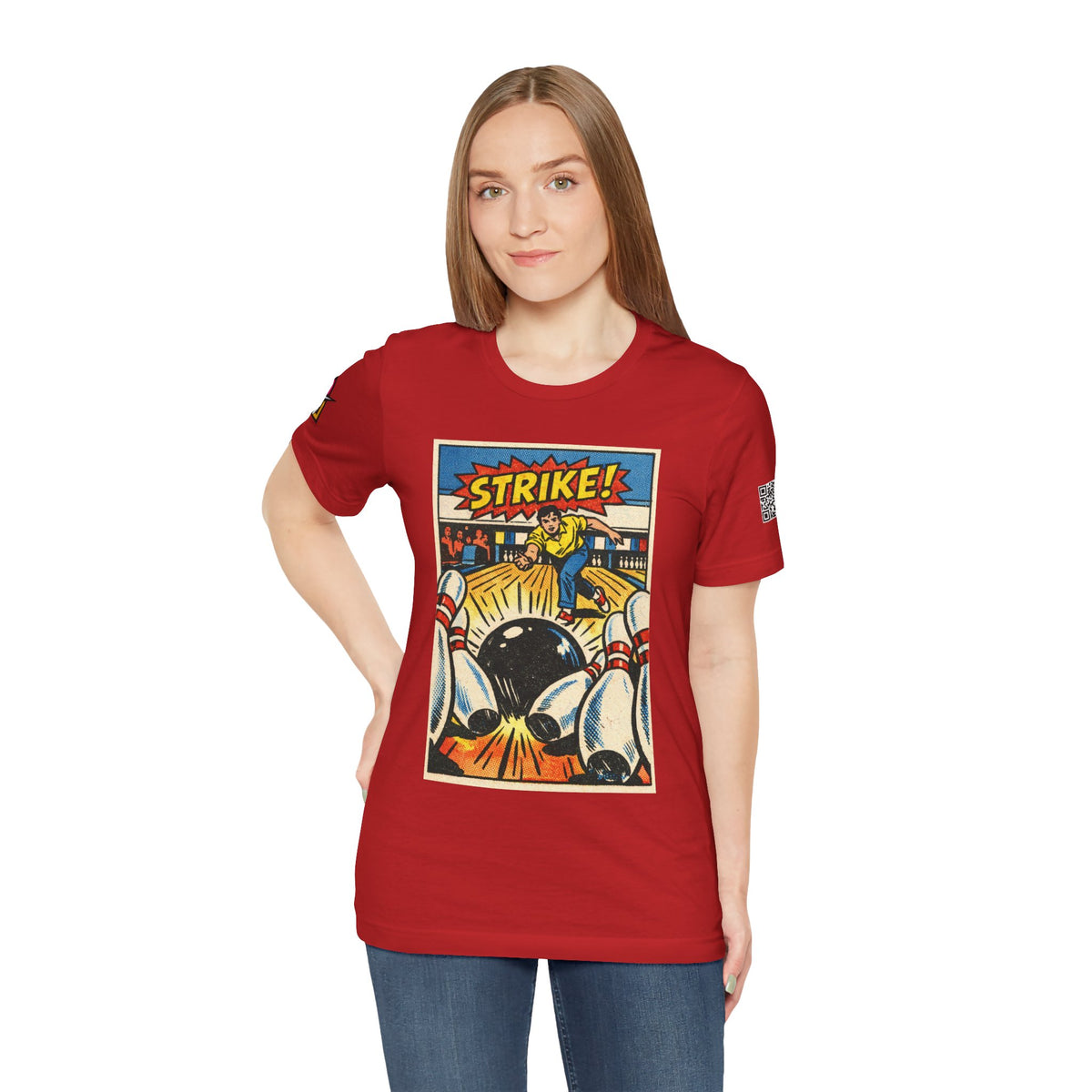 Strike Graphic T-Shirt | Bowling Streetwear Tee | Retro Bowling Shirt  STRIKE.