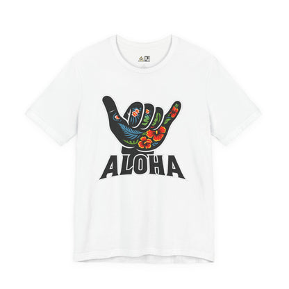 Aloha Shaka Floral Vibe – Unisex Streetwear Graphic Tee