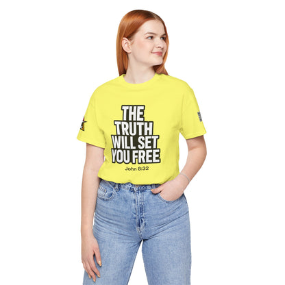 The Truth Will Set You Free Graphic T-Shirt | John 8:32 Christian Tee | Faith Streetwear Shirt