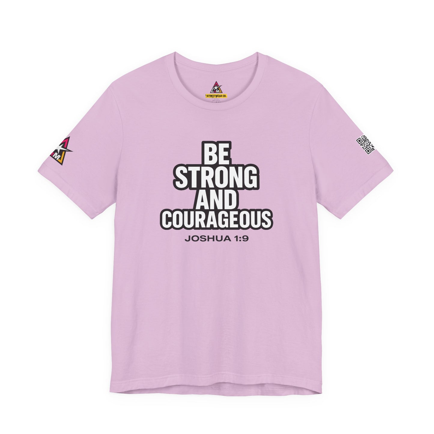 Be Strong and Courageous Graphic T-Shirt | Joshua 1:9 Christian Tee | Faith & Strength Streetwear