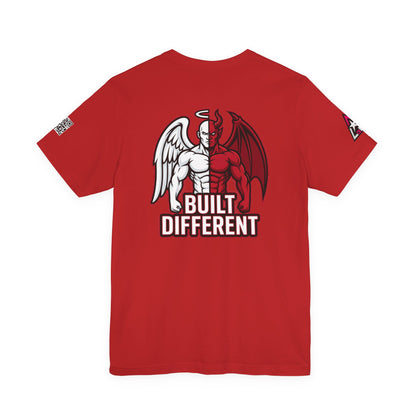 BUILT DIFFERENT Angel & Devil Graphic T-Shirt | Duality Streetwear Tee | Bold Unisex Statement Shirt