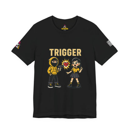 Trigger Graphic T-Shirt | Funny Dating Tee | Toxic Love Streetwear  TRIGGER