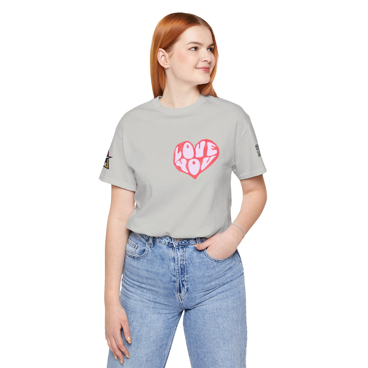 Love You Graphic T-Shirt | Heart Graphic Tee | Cute Retro Streetwear Shirt