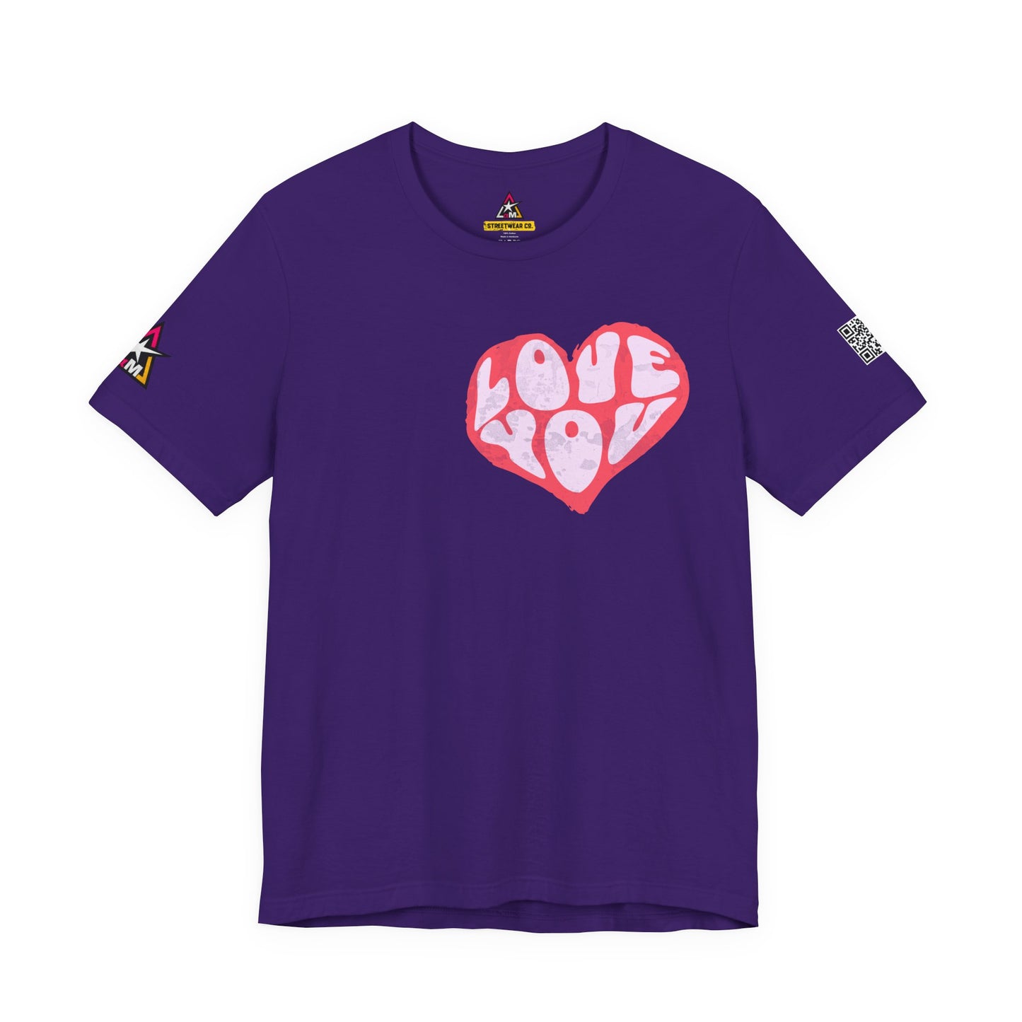 Love You Graphic T-Shirt | Heart Graphic Tee | Cute Retro Streetwear Shirt