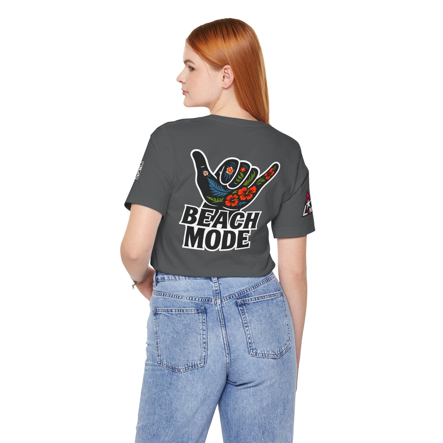 Beach Mode Graphic T-Shirt | Shaka Hand Tropical Tee | Summer Streetwear